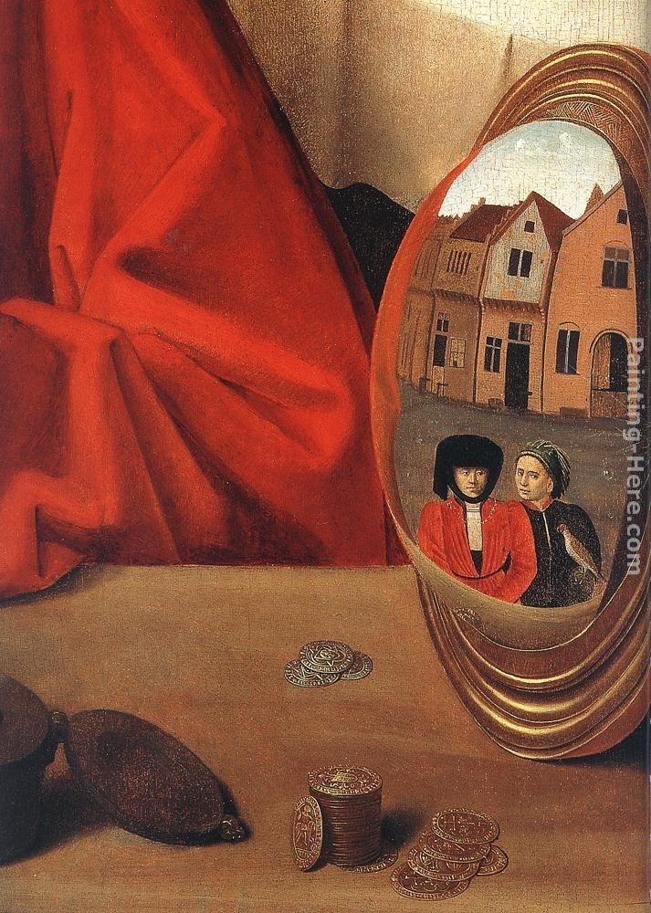 Petrus Christus St Eligius in His Workshop (detail)